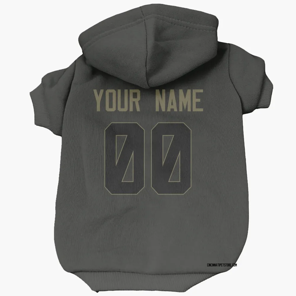 Cincinnati Bengals Custom Black Service Pet Hoodie for Dog & Cat
