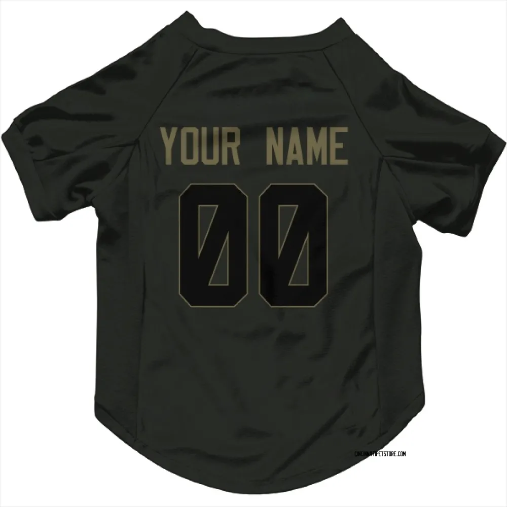 Cincinnati Bengals Custom Black Service Pet Jersey for Dog & Cat