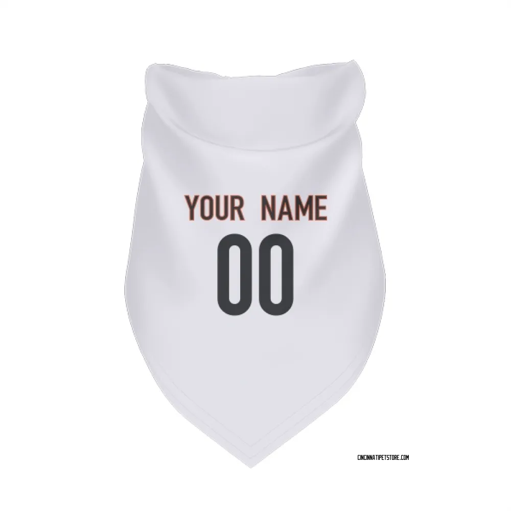 Cincinnati Bengals Custom White Pet Bandana for Dog & Cat