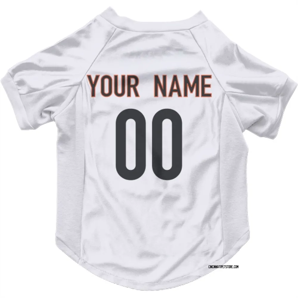Cincinnati Bengals Custom White Pet Jersey for Dog & Cat