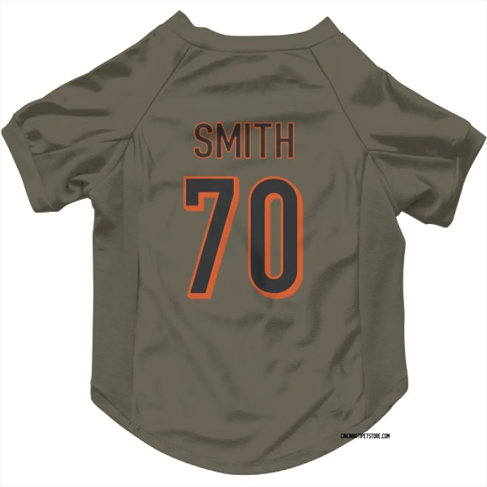 Cincinnati Bengals D'Ante Smith Olive Pet Jersey for Dog & Cat