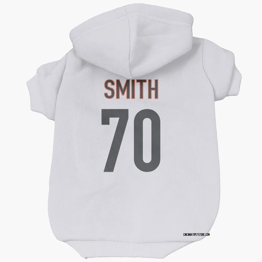 Cincinnati Bengals D'Ante Smith White Pet Hoodie for Dog & Cat