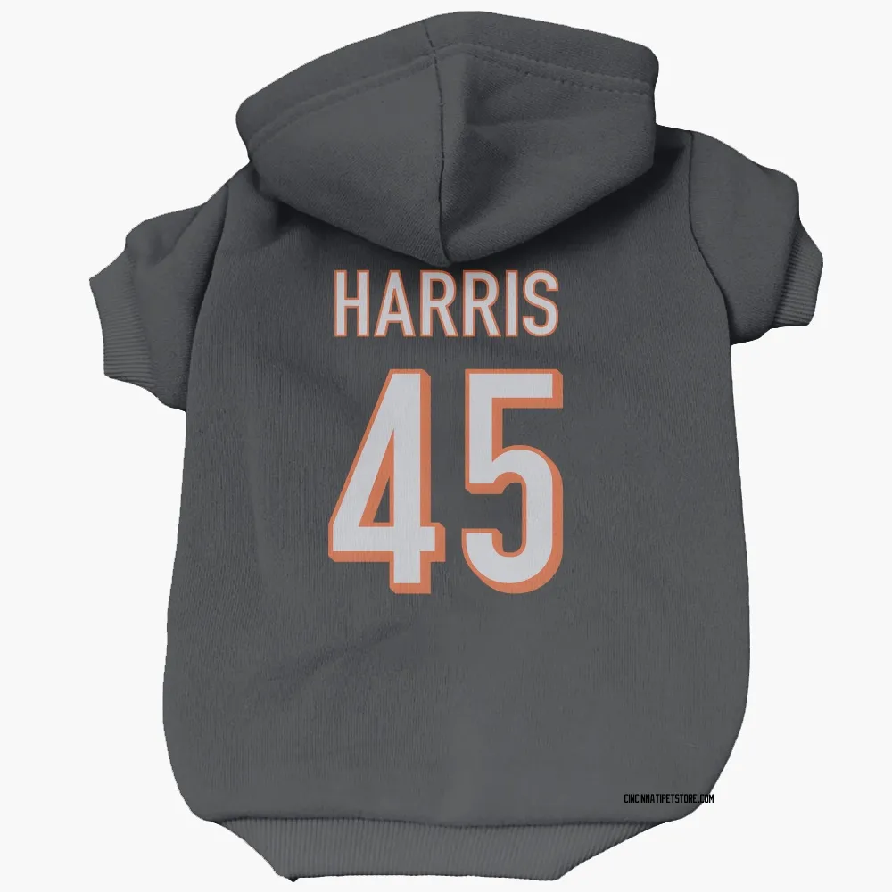 Cincinnati Bengals Darien Harris Black Pet Hoodie for Dog & Cat