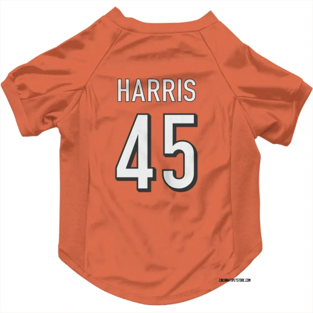 Cincinnati Bengals Darien Harris Orange Pet Jersey for Dog & Cat