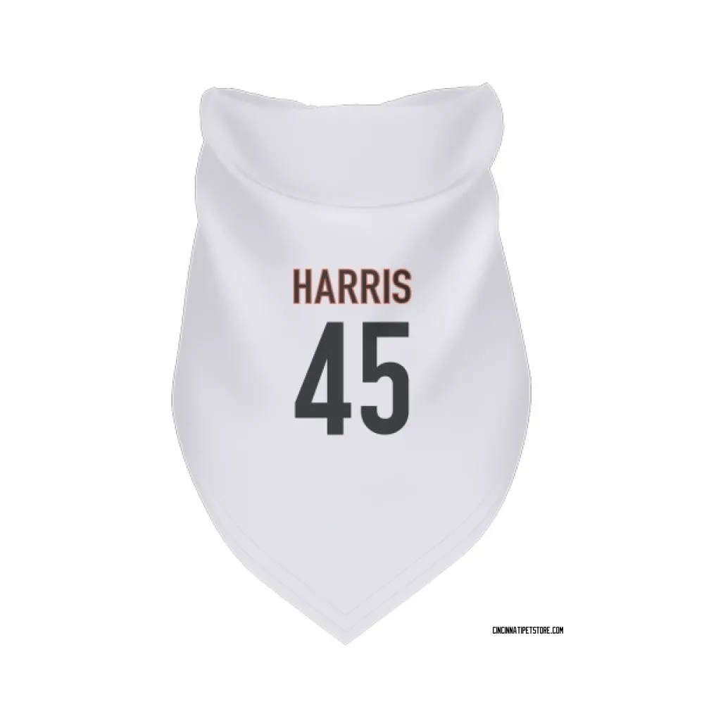 Cincinnati Bengals Darien Harris White Pet Bandana for Dog & Cat
