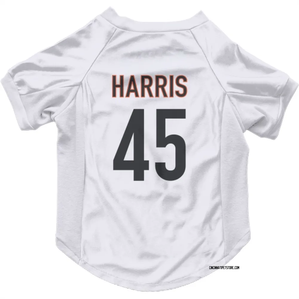 Cincinnati Bengals Darien Harris White Pet Jersey for Dog & Cat