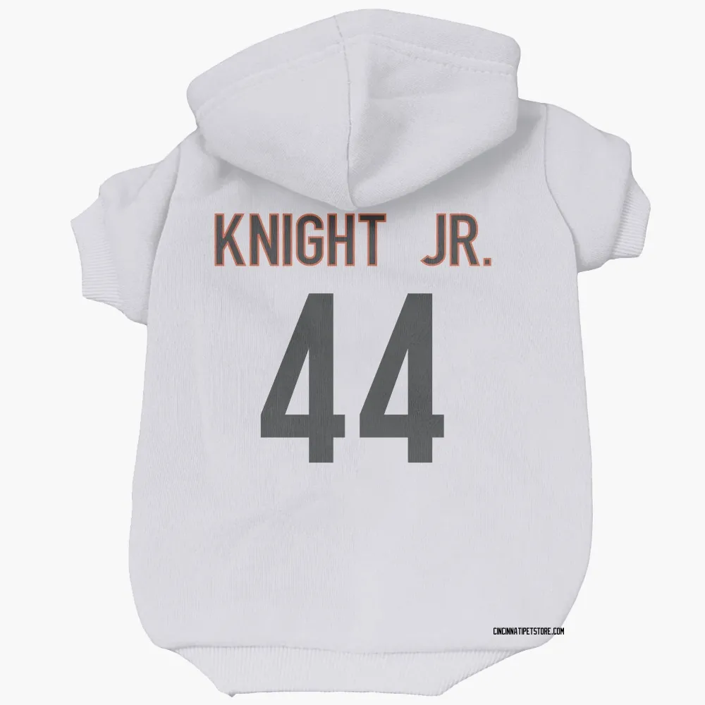 Cincinnati Bengals Demetrius Knight Jr. White Pet Hoodie for Dog & Cat