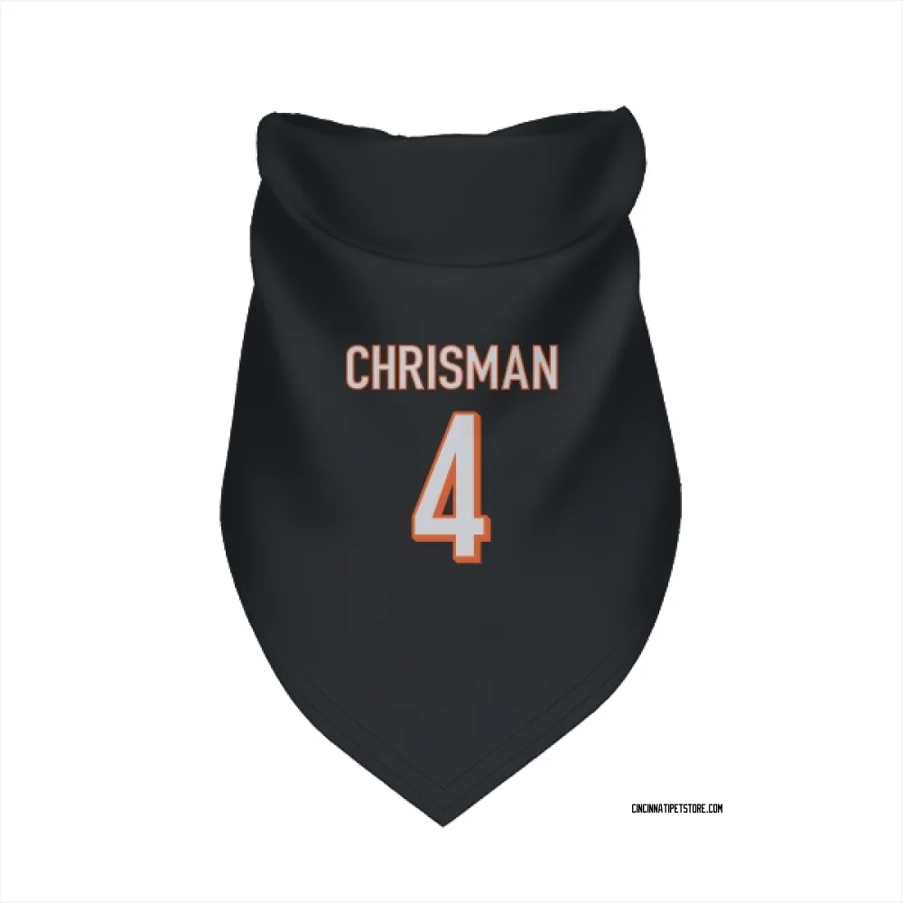 Cincinnati Bengals Drue Chrisman Black Pet Bandana for Dog & Cat