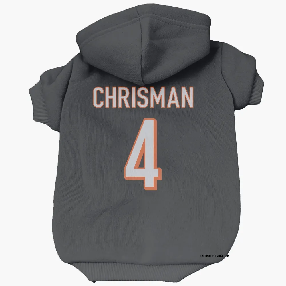 Cincinnati Bengals Drue Chrisman Black Pet Hoodie for Dog & Cat