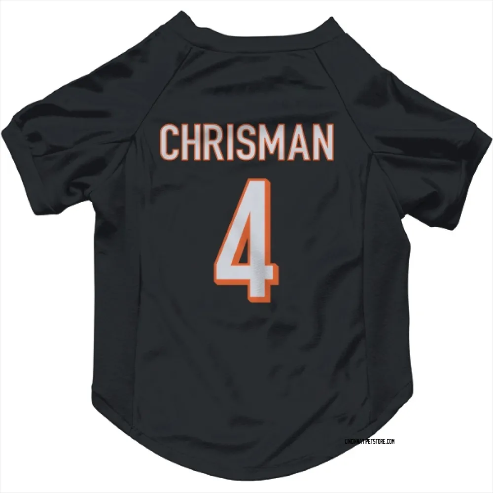 Cincinnati Bengals Drue Chrisman Black Pet Jersey for Dog & Cat