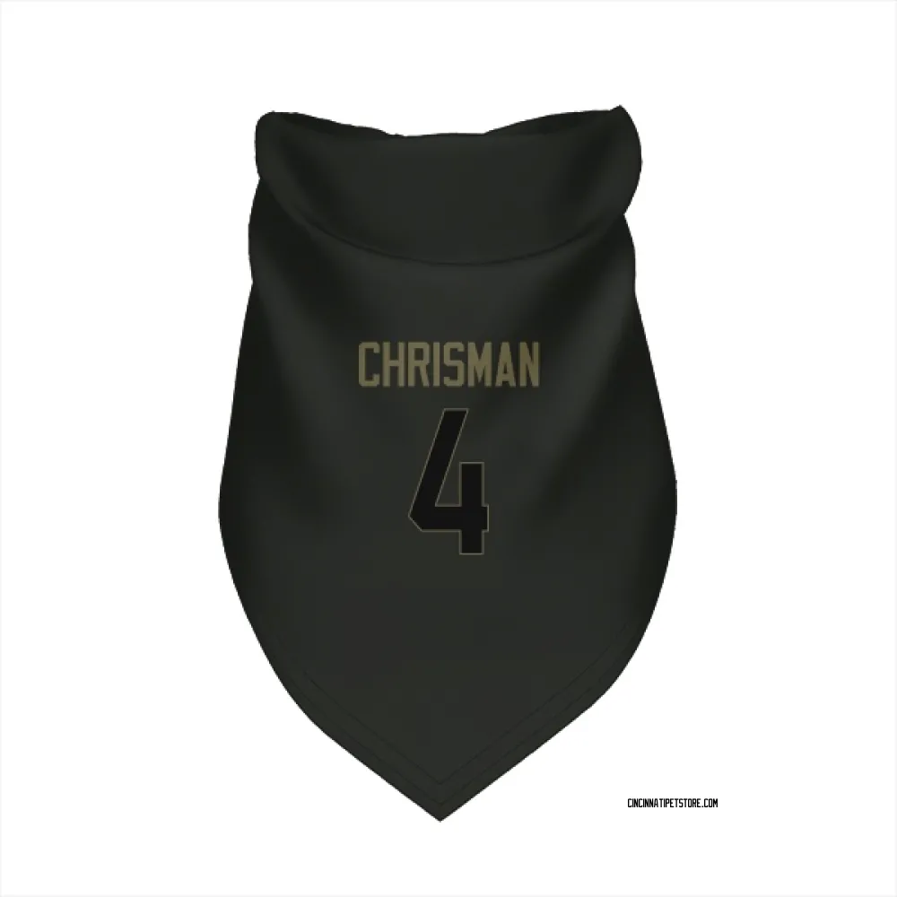 Cincinnati Bengals Drue Chrisman Black Service Pet Bandana for Dog & Cat