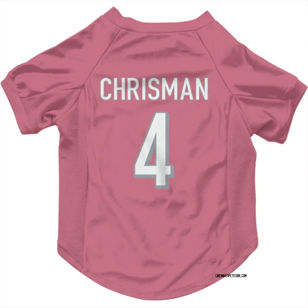 Cincinnati Bengals Drue Chrisman Pink Pet Jersey for Dog & Cat
