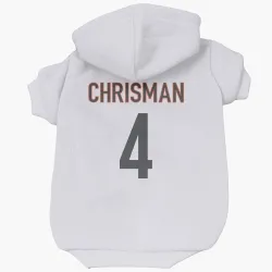 Cincinnati Bengals Drue Chrisman White Pet Hoodie for Dog & Cat