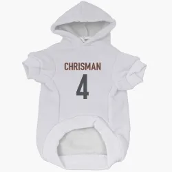 Cincinnati Bengals Drue Chrisman White Pet Hoodie for Dog & Cat