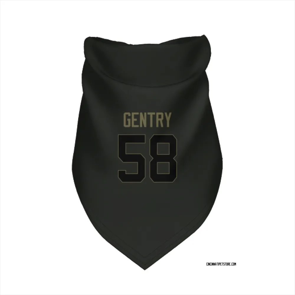 Cincinnati Bengals Eric Gentry Black Service Pet Bandana for Dog & Cat