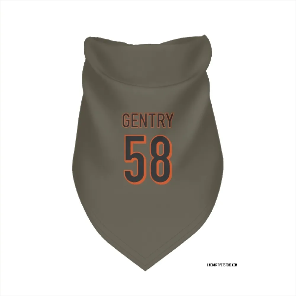 Cincinnati Bengals Eric Gentry Olive Pet Bandana for Dog & Cat