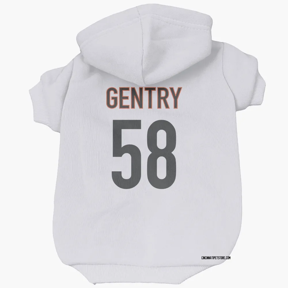 Cincinnati Bengals Eric Gentry White Pet Hoodie for Dog & Cat