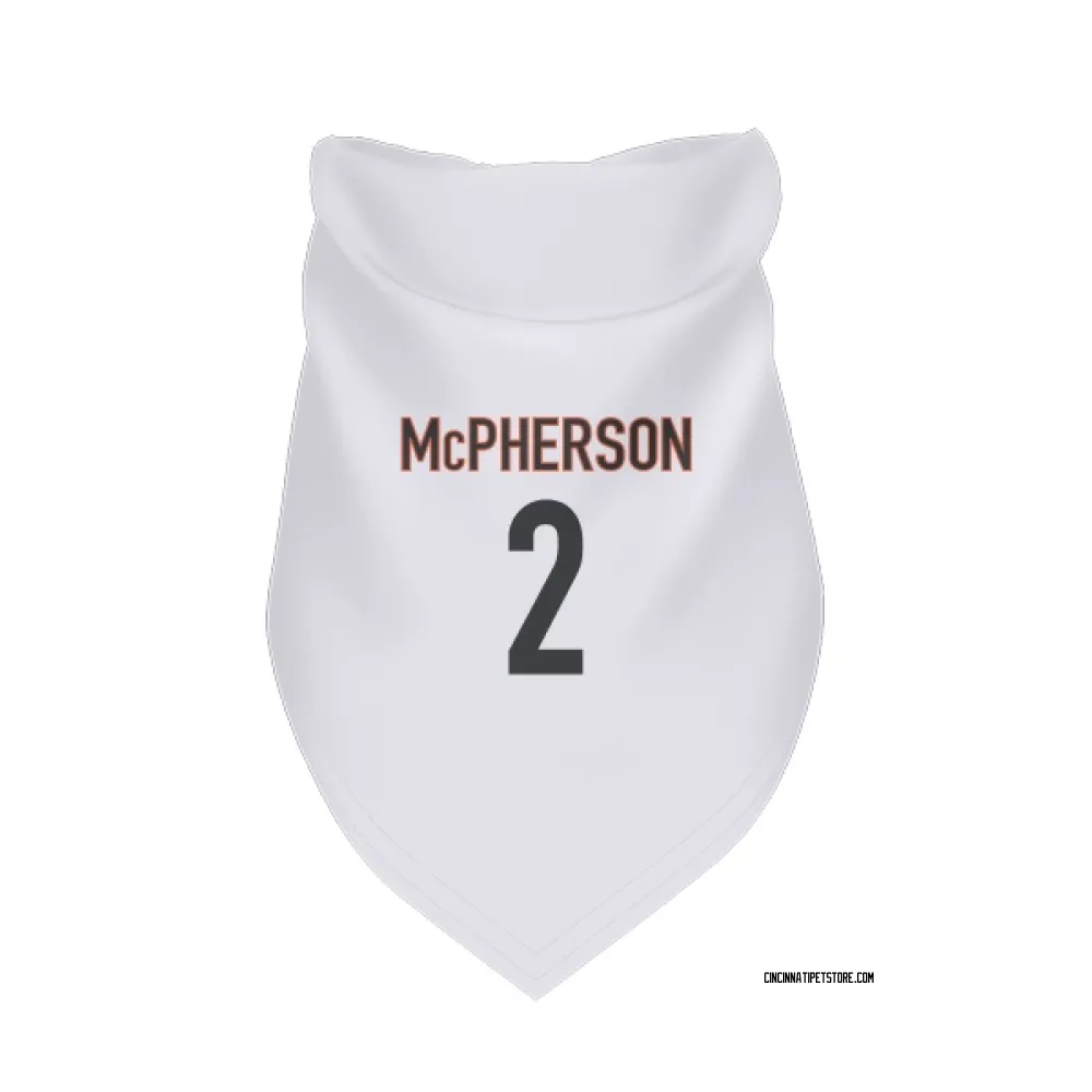 Cincinnati Bengals Evan McPherson White Pet Bandana for Dog & Cat