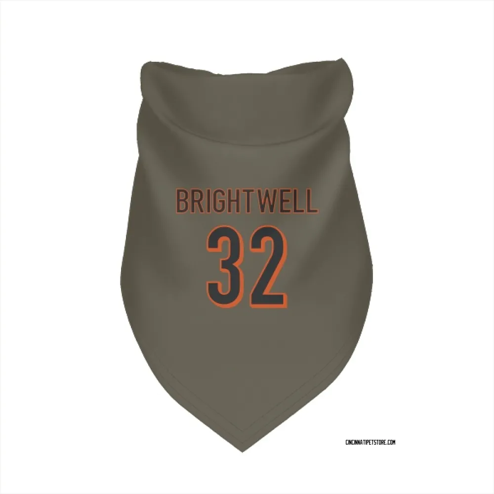 Cincinnati Bengals Gary Brightwell Olive Pet Bandana for Dog & Cat