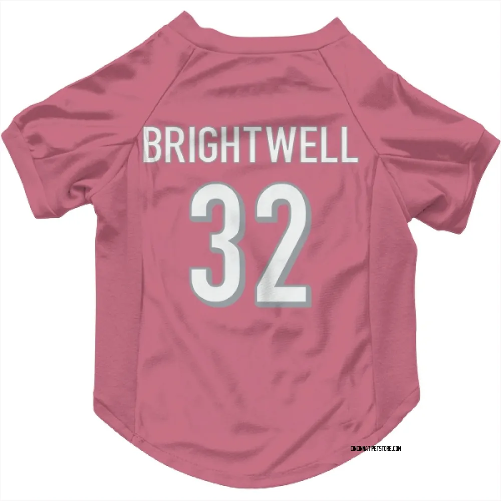 Cincinnati Bengals Gary Brightwell Pink Pet Jersey for Dog & Cat