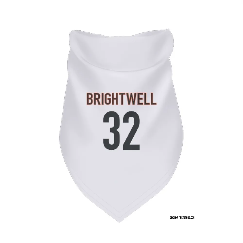 Cincinnati Bengals Gary Brightwell White Pet Bandana for Dog & Cat