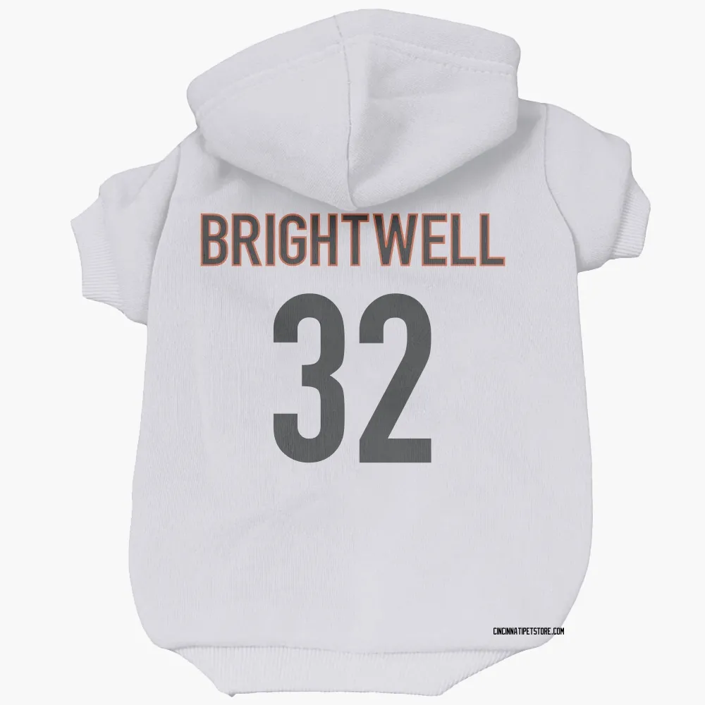 Cincinnati Bengals Gary Brightwell White Pet Hoodie for Dog & Cat
