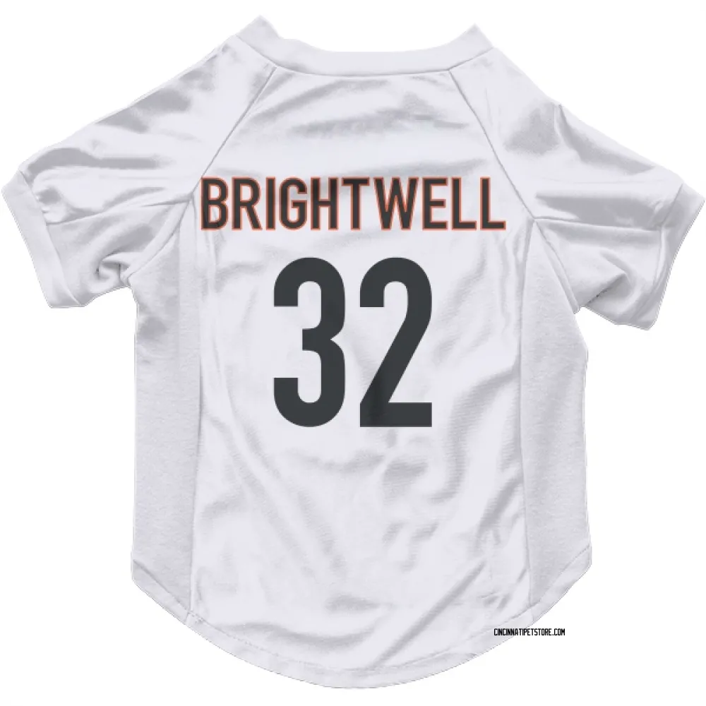 Cincinnati Bengals Gary Brightwell White Pet Jersey for Dog & Cat