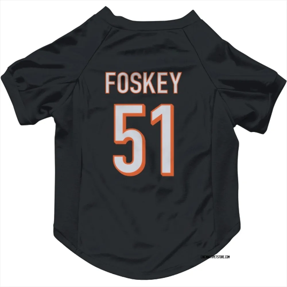 Cincinnati Bengals Isaiah Foskey Black Pet Jersey for Dog & Cat