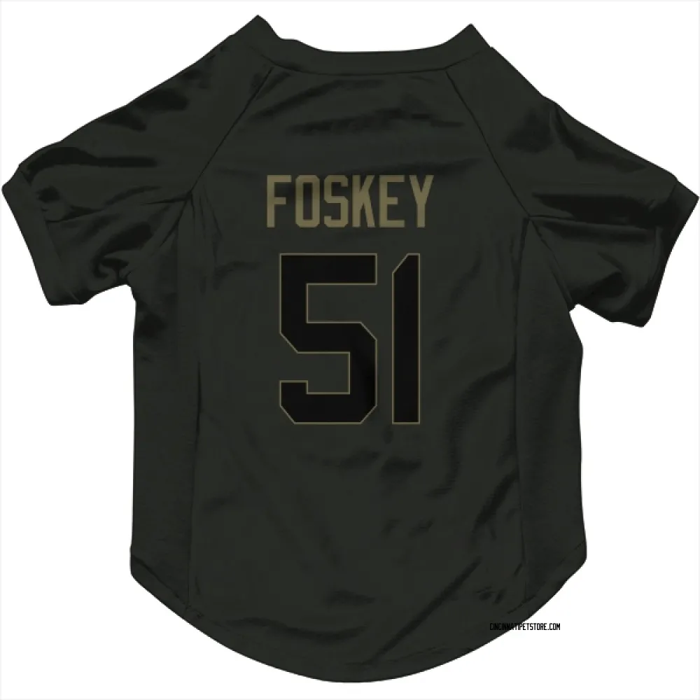 Cincinnati Bengals Isaiah Foskey Black Service Pet Jersey for Dog & Cat