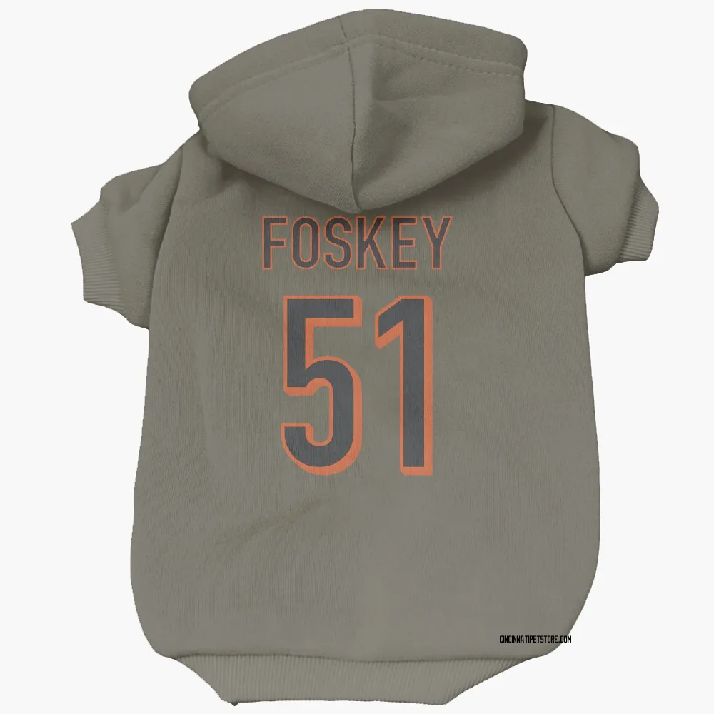 Cincinnati Bengals Isaiah Foskey Olive Pet Hoodie for Dog & Cat