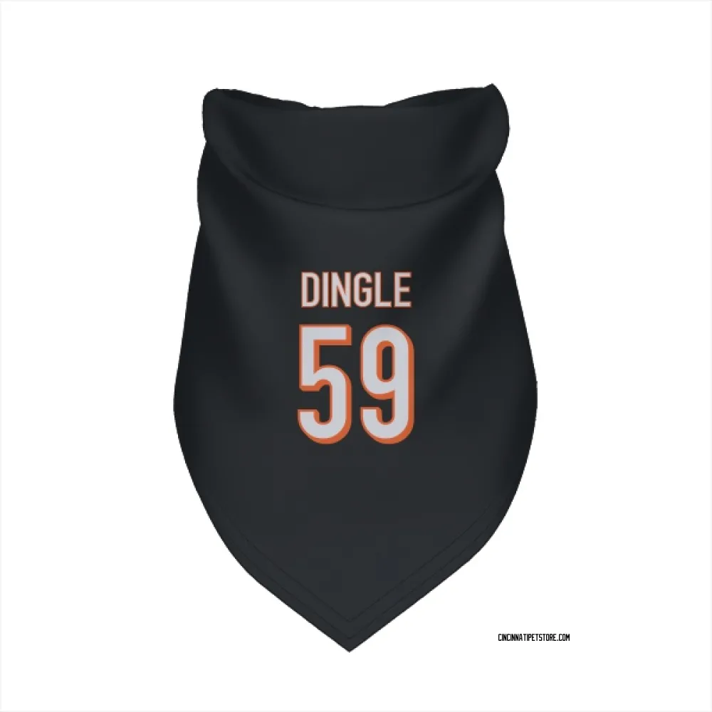 Cincinnati Bengals Jack Dingle Black Pet Bandana for Dog & Cat