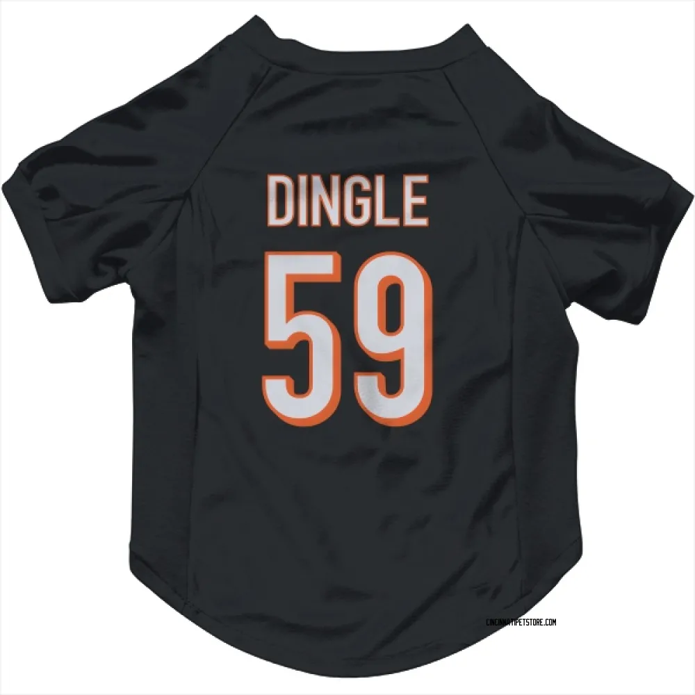 Cincinnati Bengals Jack Dingle Black Pet Jersey for Dog & Cat