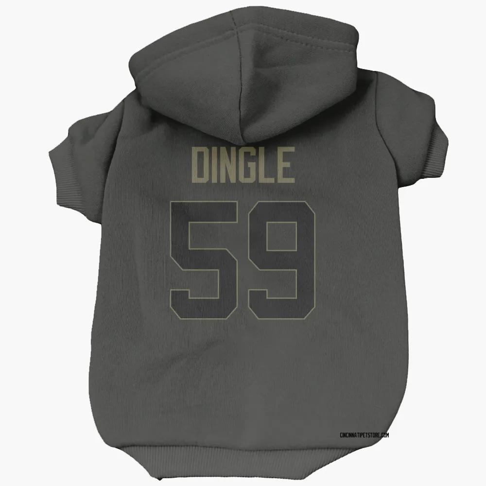 Cincinnati Bengals Jack Dingle Black Service Pet Hoodie for Dog & Cat