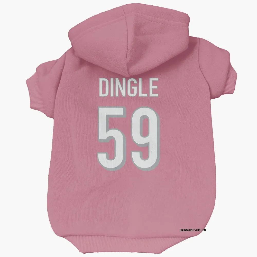 Cincinnati Bengals Jack Dingle Pink Pet Hoodie for Dog & Cat