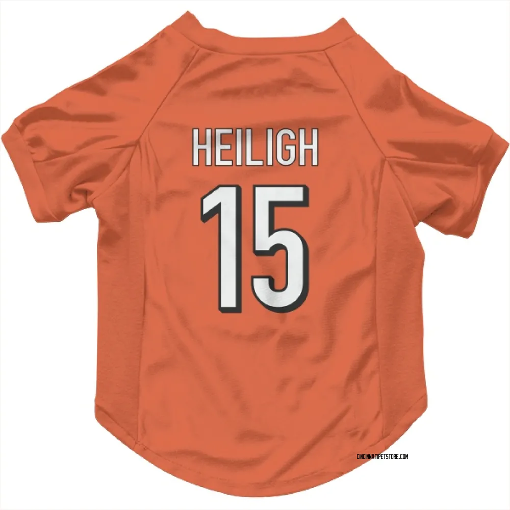 Cincinnati Bengals Jaivon Heiligh Orange Pet Jersey for Dog & Cat