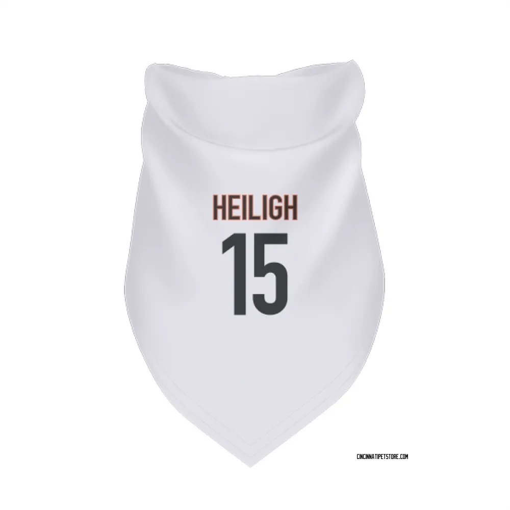 Cincinnati Bengals Jaivon Heiligh White Pet Bandana for Dog & Cat