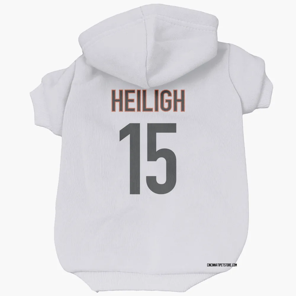 Cincinnati Bengals Jaivon Heiligh White Pet Hoodie for Dog & Cat