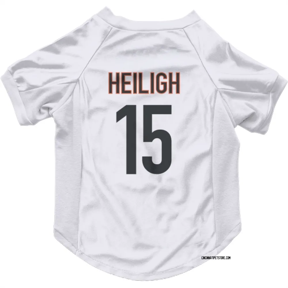 Cincinnati Bengals Jaivon Heiligh White Pet Jersey for Dog & Cat