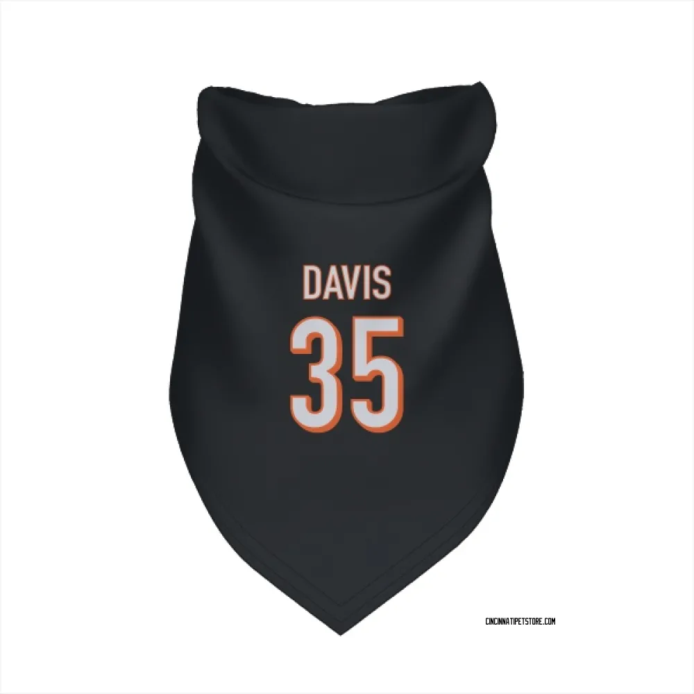 Cincinnati Bengals Jalen Davis Black Pet Bandana for Dog & Cat
