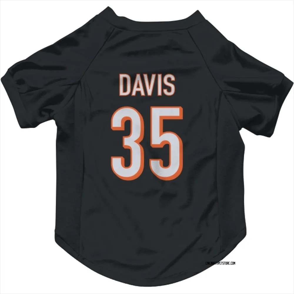 Cincinnati Bengals Jalen Davis Black Pet Jersey for Dog & Cat