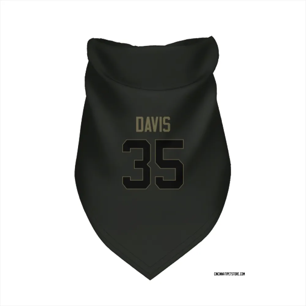 Cincinnati Bengals Jalen Davis Black Service Pet Bandana for Dog & Cat
