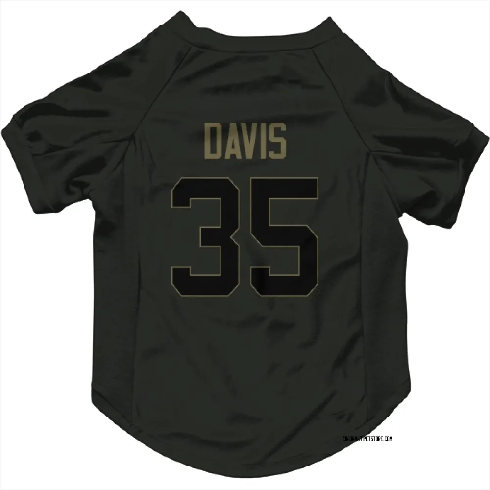 Cincinnati Bengals Jalen Davis Black Service Pet Jersey for Dog & Cat