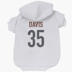 Cincinnati Bengals Jalen Davis White Pet Hoodie for Dog & Cat