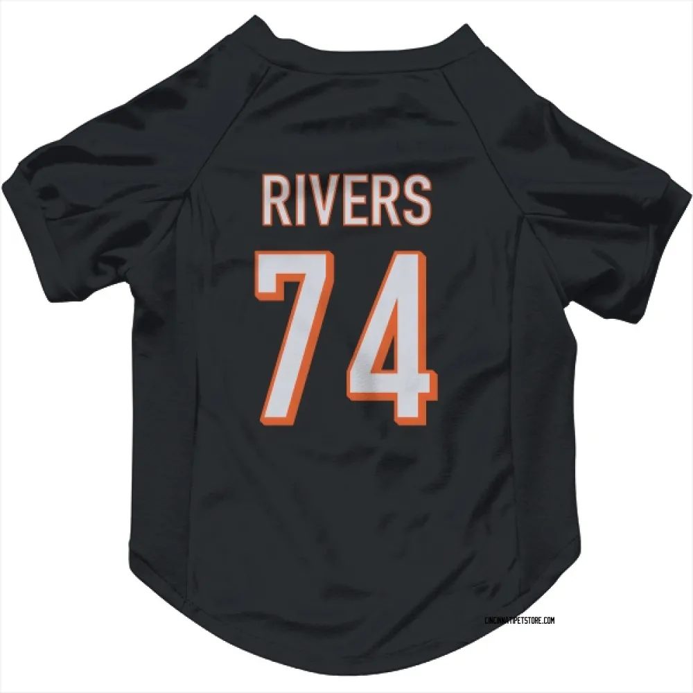 Cincinnati Bengals Jalen Rivers Black Pet Jersey for Dog & Cat