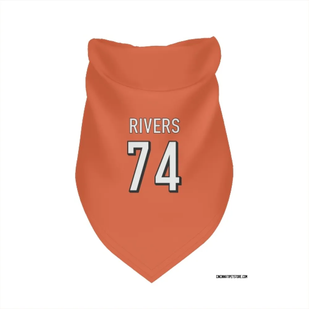 Cincinnati Bengals Jalen Rivers Orange Pet Bandana for Dog & Cat