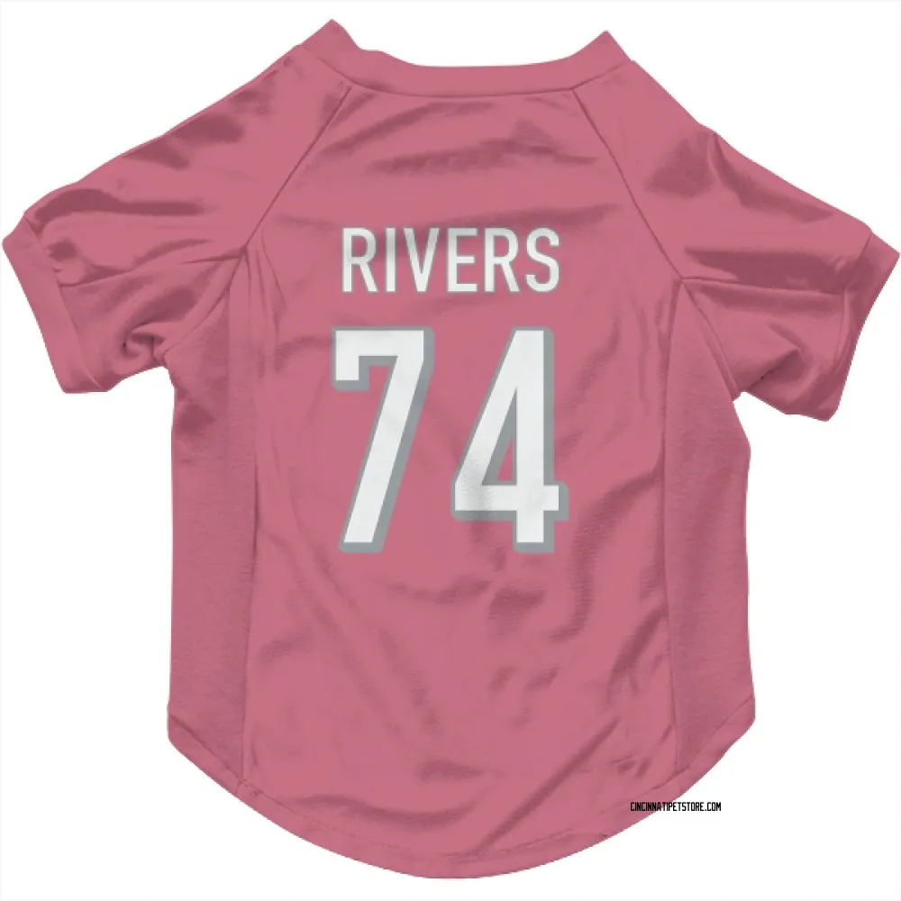 Cincinnati Bengals Jalen Rivers Pink Pet Jersey for Dog & Cat