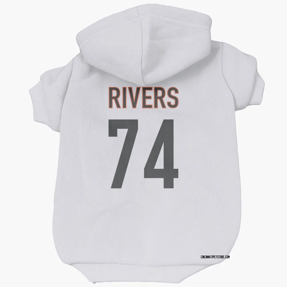 Cincinnati Bengals Jalen Rivers White Pet Hoodie for Dog & Cat