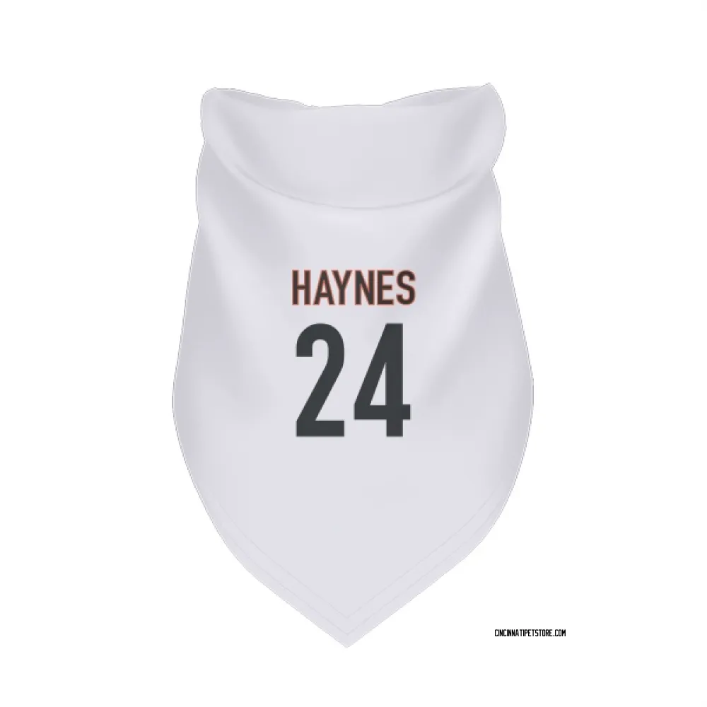 Cincinnati Bengals Jamal Haynes White Pet Bandana for Dog & Cat