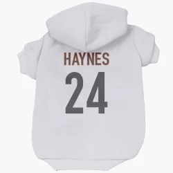 Cincinnati Bengals Jamal Haynes White Pet Hoodie for Dog & Cat