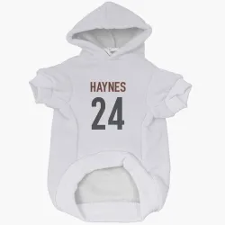 Cincinnati Bengals Jamal Haynes White Pet Hoodie for Dog & Cat